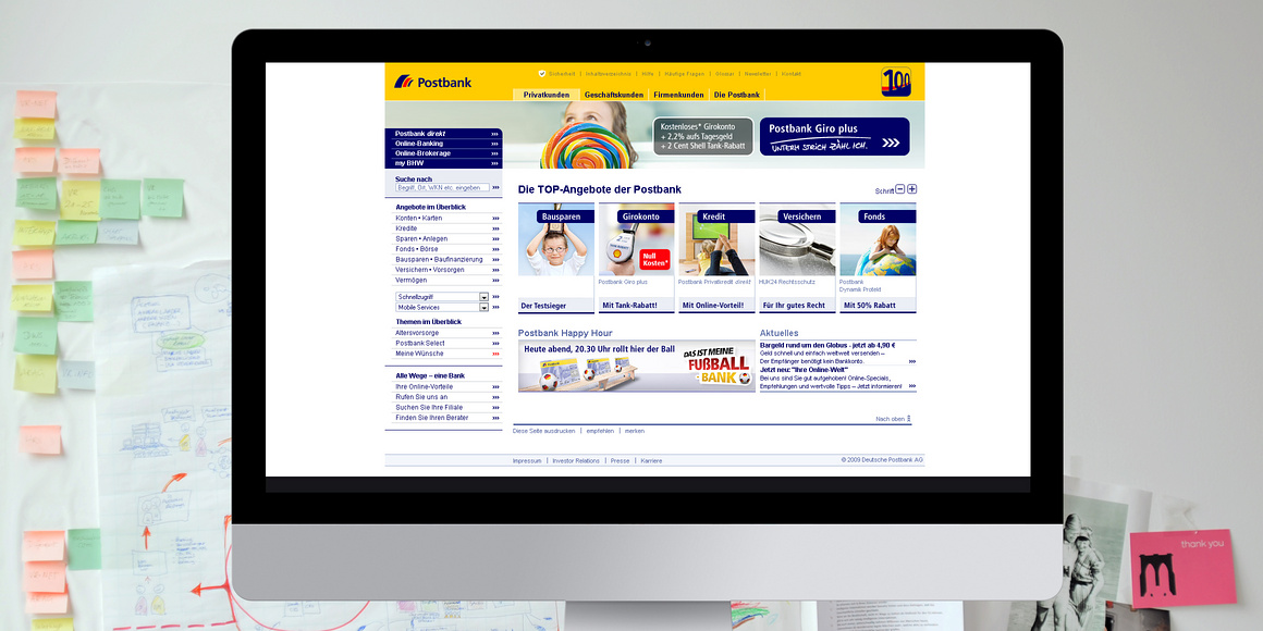 Website-Relaunch Postbank